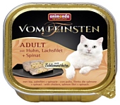 Animonda Vom Feinsten Adult Меню для привередливых кошек с курицей, филе лосося и шпинатом (0.1 кг) 1 шт.