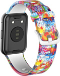 Rumi силиконовый для Huawei Watch FIT, Watch FIT Elegant (цветные брызги)
