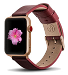 Monowear Classic Leather Band Red/Gold (Series 3) 38 мм