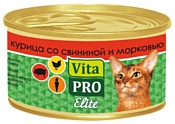 Vita PRO Мясные и рыбные волокна Elite для кошек, курица со свининой и морковью (0.07 кг) 6 шт.