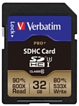 Verbatim Pro+ SDHC Class 10 UHS-3 32GB