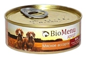BioMenu (0.1 кг) 24 шт. Adult консервы для собак мясное ассорти