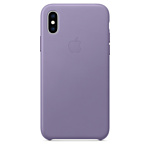 Apple Leather Case для iPhone XS (лиловый)