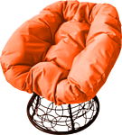 M-Group Пончик 12320207 (коричневый ротанг/оранжевая подушка)