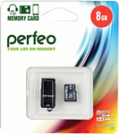 Perfeo microSDHC PF8GMCSH10CR 8GB (с кардридером)