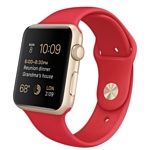 Apple Watch Sport 42mm Gold with Red Sport Band (MMEE2)
