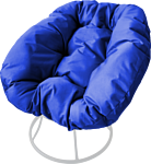 M-Group Пончик 12310110 без ротанга (белый/синяя подушка)