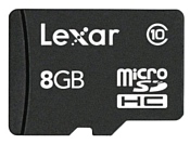 Lexar microSDHC Class 10 8GB + SD adapter