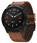 Garmin Fenix 6X Sapphire с кожаным ремешком