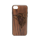 Case Wood для Apple iPhone 7/8 (грецкий орех, волк I)