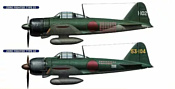 Hasegawa Истребитель A6M2B/A6M5 Zero Fighter Combo (2 kits)