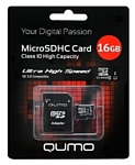 Qumo microSDHC class 10 UHS-I U1 16GB + SD adapter