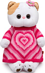 BUDI BASA Collection Кошечка Ли-Ли в вязаном платье с сердцем LK24-098 (24 см)