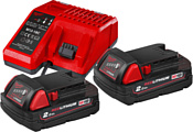 Milwaukee M18 M18NRG-202 4933459213 (2 x 18В/2 Ач + 12-18В)