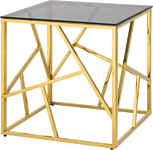 Stool Group Арт Деко 55x55 EET-015 (стекло Smoke/сталь золото)