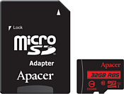 Apacer microSDHC AP32GMCSH10U5-R 32GB (с адаптером)