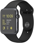 Apple Watch Sport 42mm Space Gray with Black Sport Band (MJ3T2)