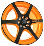 Sakura Wheels 3717Z 6.5x15/4x98/100 D73.1 ET35 Оранжевый с черным