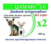 Цамакс Двойной энтеросорбент для собак и щенков малых, средних пород без серы (мягкая, пролонгирующая очистка)
