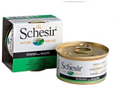 Schesir (0.085 кг) 1 шт. Кусочки в желе. Тунец с водорослями. Консервы для кошек