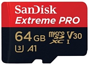SanDisk Extreme Pro microSDXC Class 10 UHS Class 3 V30 A1 100MB/s 64GB + SD adapter