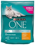 Purina ONE Для взрослых кошек с высоким содержанием Курицы и цельными злаками (0.75 кг)