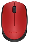 Logitech M171 Wireless Mouse Red-black USB