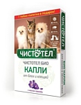 ЧИСТОТЕЛ Био Капли с лавандой для кошек и мелких собак (2 пипетки)