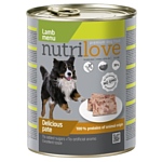 Nutrilove (0.8 кг) 1 шт. Dogs - Delicious pate - Lamb menu