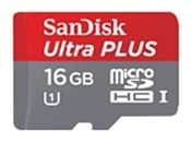 Sandisk Ultra PLUS microSDHC Class 10 UHS Class 1 16GB + SD adapter