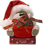 Fizzy Moon Мишка в костюме Деда Мороза с подарком (10 см) (60530.7)