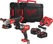 Milwaukee M18 FPP2E3-502X 4933492516 (шуруповерт, болгарка, 2 АКБ, кейс)