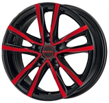 Mak Milano 7x17/5x114.3 D76 ET40 Black&Red