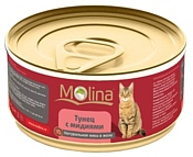 Molina (0.085 кг) 12 шт. Консервы для кошек Тунец с мидиями в желе