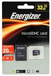 Energizer microSDHC Class 10 20MB/s 32GB + SD adapter