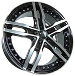 Sakura Wheels R4902 7.5x18/5x105 D73.1 ET38 Черный с полировкой