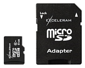 Exceleram microSDHC class 10 8GB + SD adapter