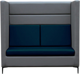 Brioli Дирк двухместный (экокожа, L21-L18 (серый, синие вставки)