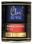 CLAN (0.34 кг) 1 шт. De File Конина для собак
