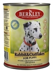 Berkley (0.4 кг) 1 шт. Паштет для щенков. Кролик с овсяными хлопьями