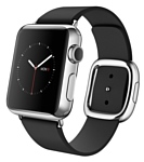 Apple Watch 38mm Stainless Steel with Black Modern Buckle (MJYL2)