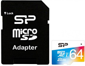 Silicon Power Elite microSDXC SP064GBSTXBU1V21SP 64GB (с адаптером)