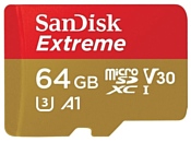 SanDisk Extreme microSDXC Class 10 UHS Class 3 V30 A1 100MB/s 64GB