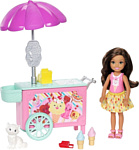 Barbie Club Chelsea Doll and Ice Cream Cart FDB33