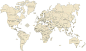 Wooden City Карта Мира (размер XXL)