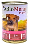 BioMenu (0.41 кг) 12 шт. Puppy консервы для щенков с индейкой