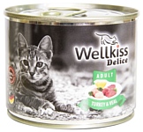 Wellkiss Delice с индейкой и телятиной консервы для кошек (0.2 кг) 1 шт.