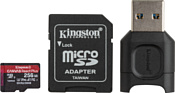 Kingston Canvas React Plus microSDXC 256GB (с адаптером и кардридером)