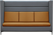 Brioli Дирк трехместный (экокожа, L21-L17 (серый, желтые вставки)