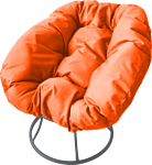 M-Group Пончик 12310307 без ротанга (серый/оранжевая подушка)
